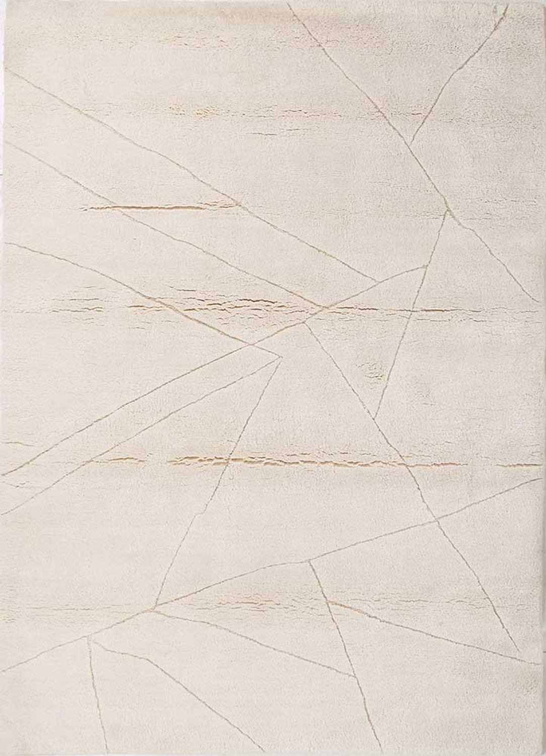 Alfombra de lana - 248 x 158 cm - crema