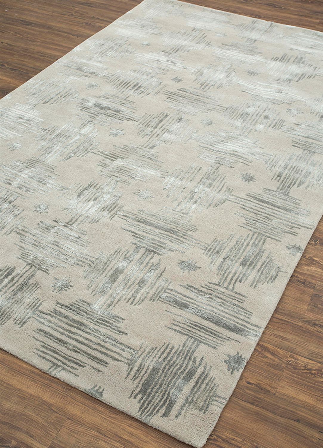 Alfombra de lana - 180 x 120 cm - gris claro