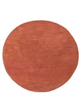 Wollen tapijt rond  - 158 x 158 cm - oranje