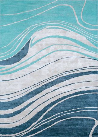 Wool Rug - 240 x 150 cm - blue