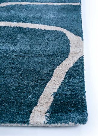 Tapete de lã - 240 x 150 cm - azul