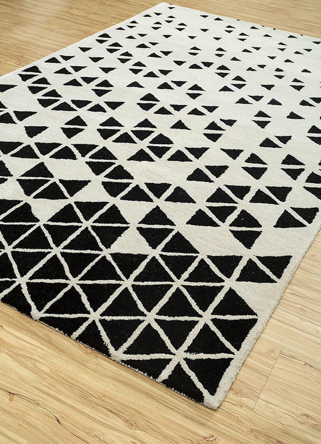 Tappeto di lana - 240 x 150 cm - bianco e nero