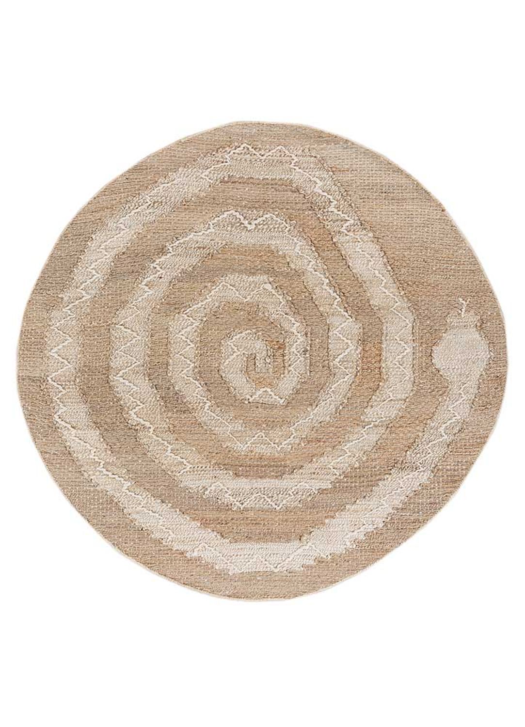 Tapis en sisal ronde  - 180 x 180 cm - crème