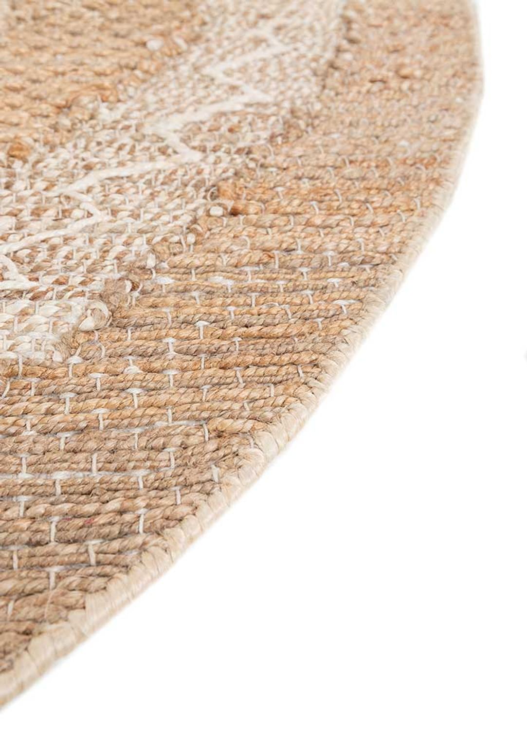 Tapis en sisal ronde  - 180 x 180 cm - crème