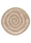 Tapis en sisal ronde  - 180 x 180 cm - crème