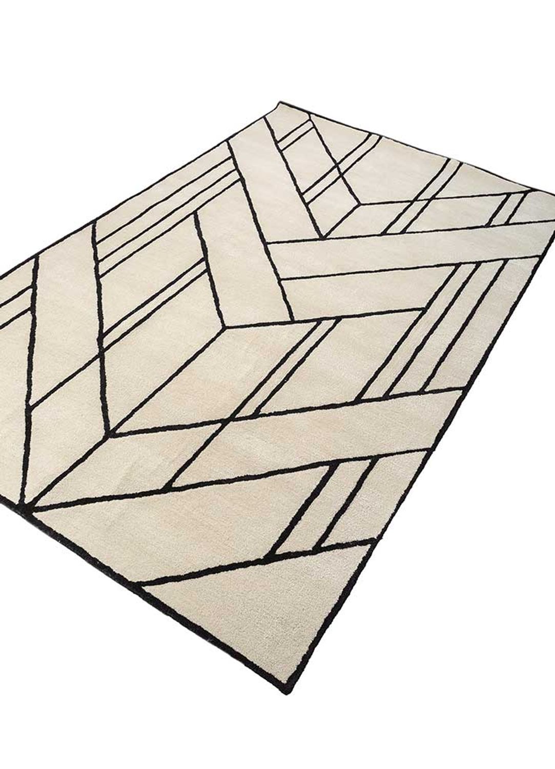 Alfombra de lana - 240 x 150 cm - crema