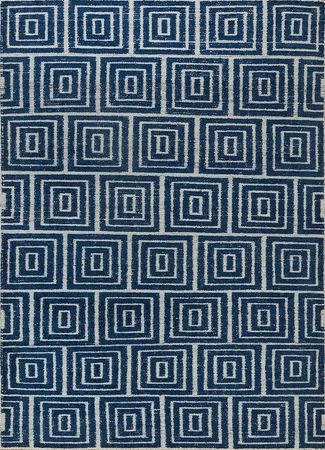 Alfombra de lana - 240 x 150 cm - azul