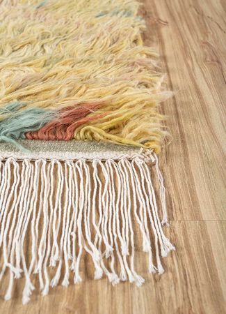 Wollen tapijt - 90 x 60 cm - goud