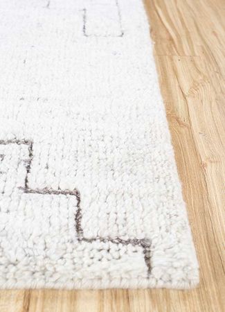 Tapete de lã - 90 x 60 cm - creme