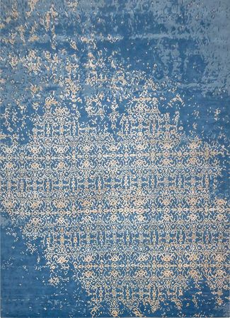 Wool Rug - 465 x 375 cm - blue