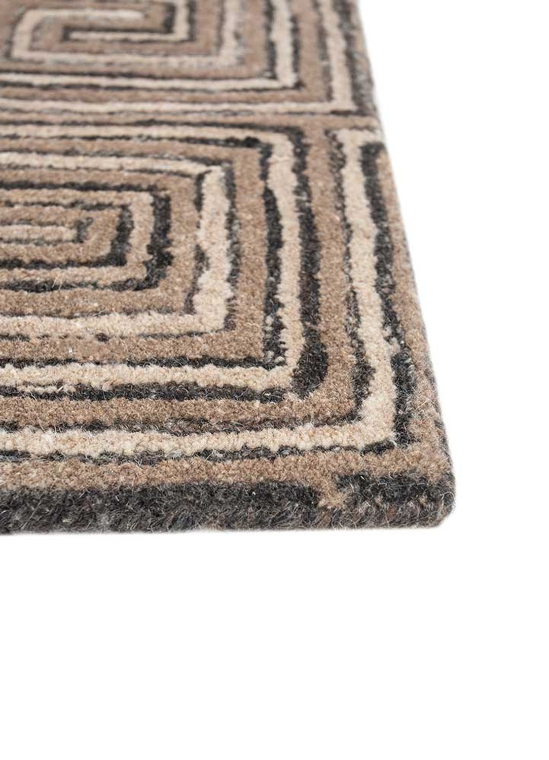 Wool Rug - 240 x 150 cm - brown