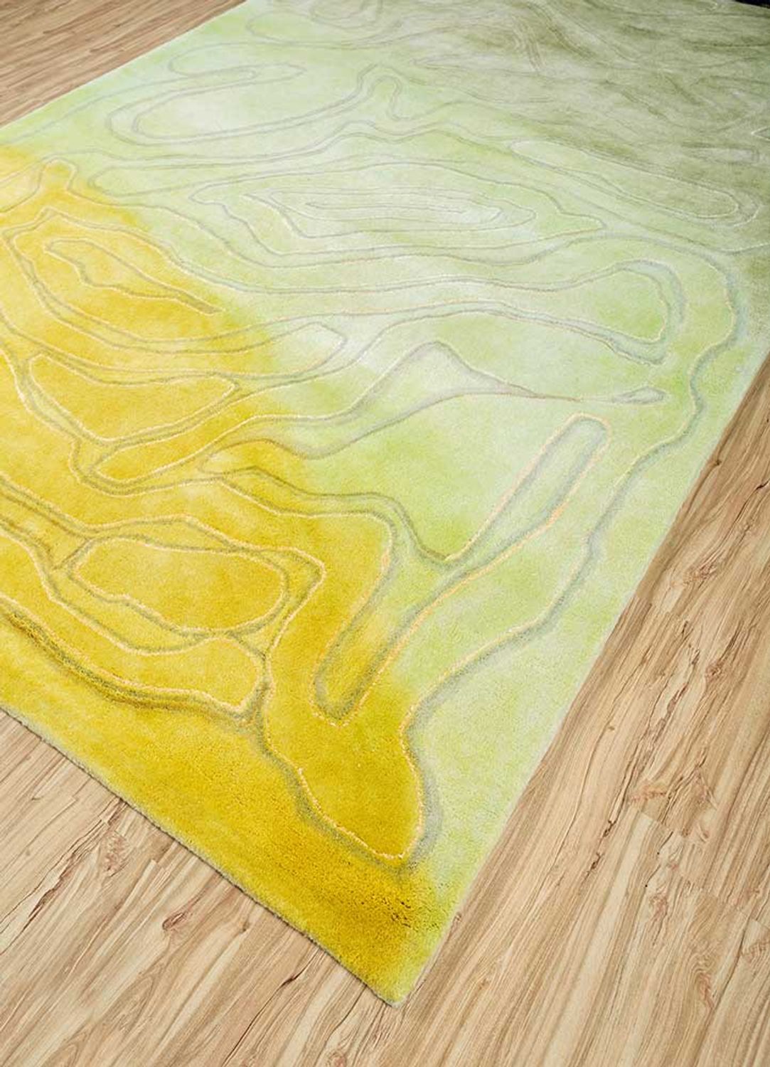 Alfombra de lana - 270 x 180 cm - verde