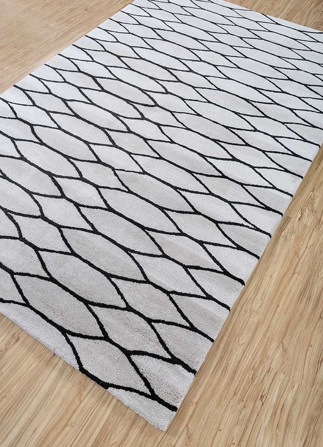 Alfombra de lana - 240 x 150 cm - plata