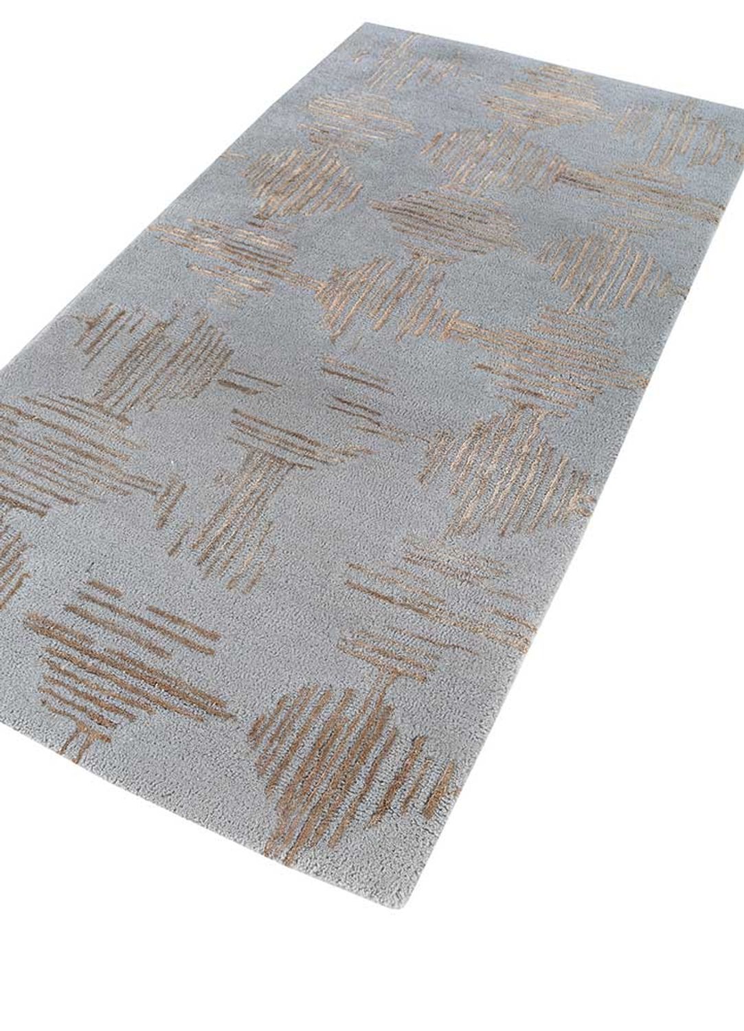 Alfombra de lana - 198 x 138 cm - gris