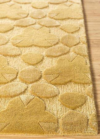 Wool Rug square  - 180 x 180 cm - gold