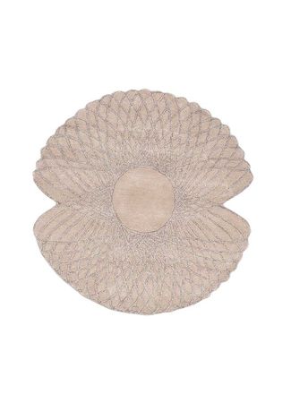 Tapis en laine originale  - 125 x 128 cm - beige