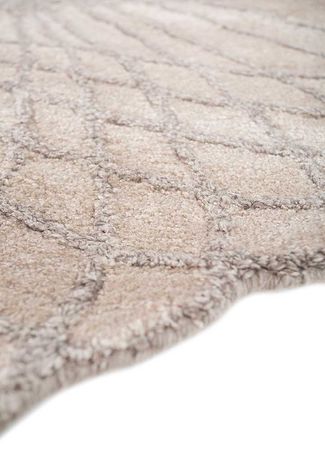 Tapete de lã forma especial  - 125 x 128 cm - bege