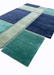 Alfombra de lana forma especial  - 235 x 158 cm - multicolor