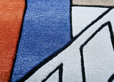 Ullteppe spesiell form  - 240 x 150 cm - flerfarget