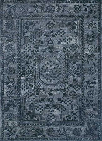 Alfombra de lana - 240 x 150 cm - azul marino