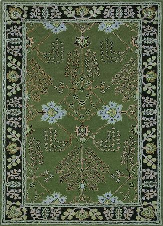 Alfombra de lana - 240 x 150 cm - verde