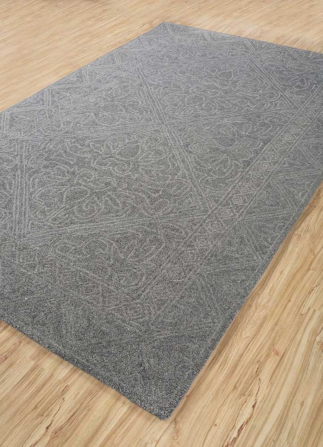 Alfombra de lana - 240 x 150 cm - gris claro