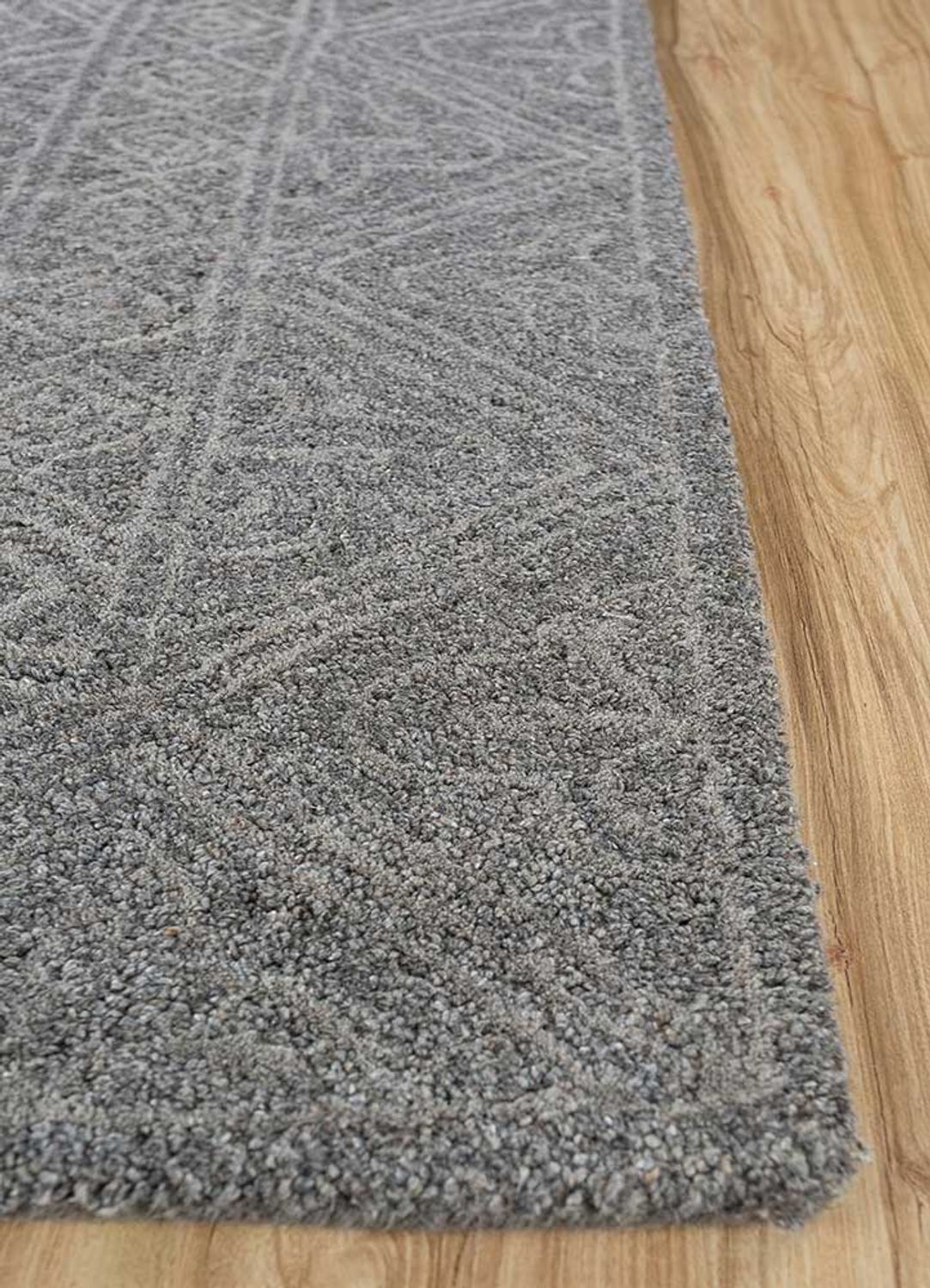 Alfombra de lana - 240 x 150 cm - gris claro