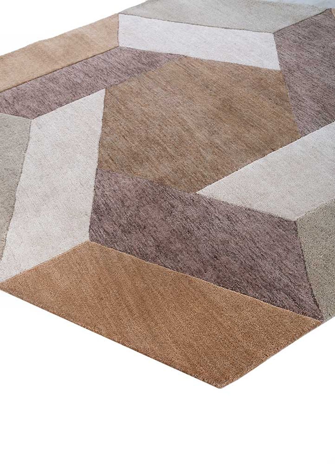 Tapis en laine originale  - 210 x 180 cm - beige