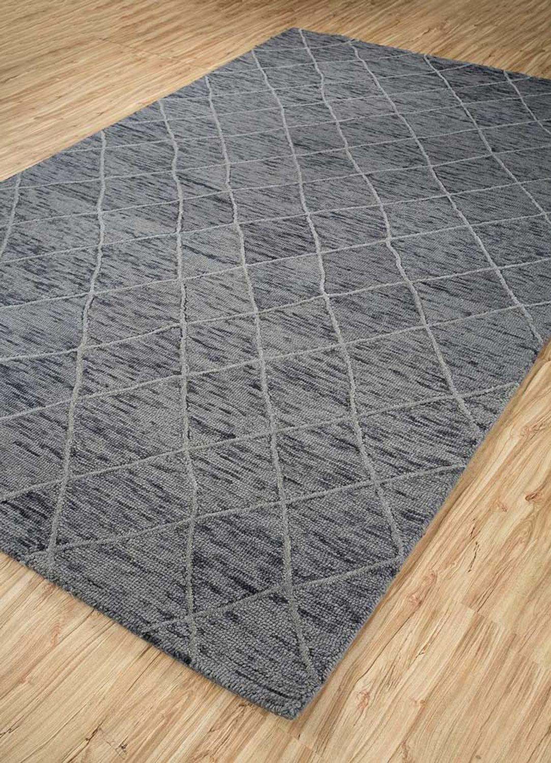 Alfombra de lana - 240 x 150 cm - gris