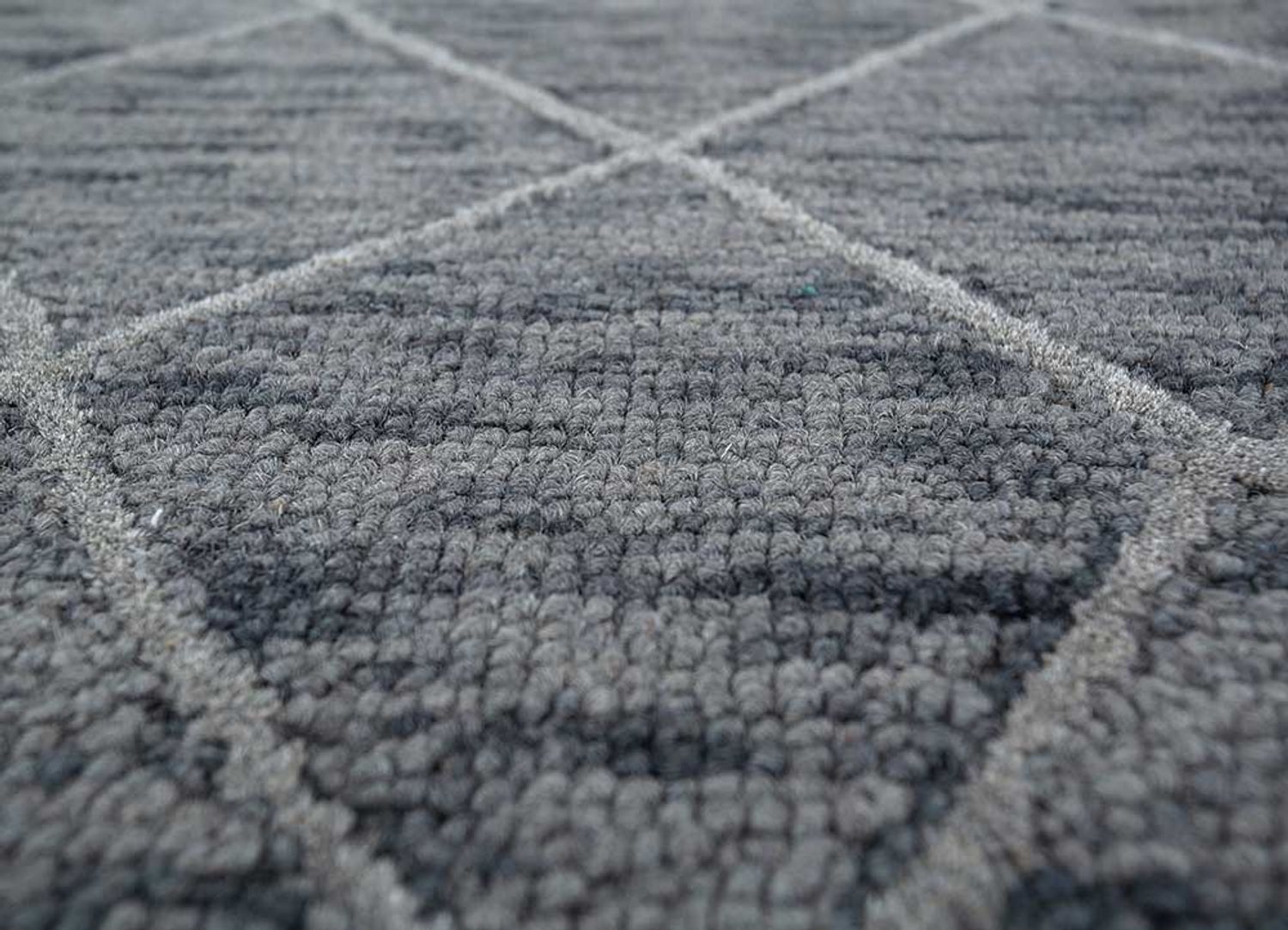 Alfombra de lana - 240 x 150 cm - gris