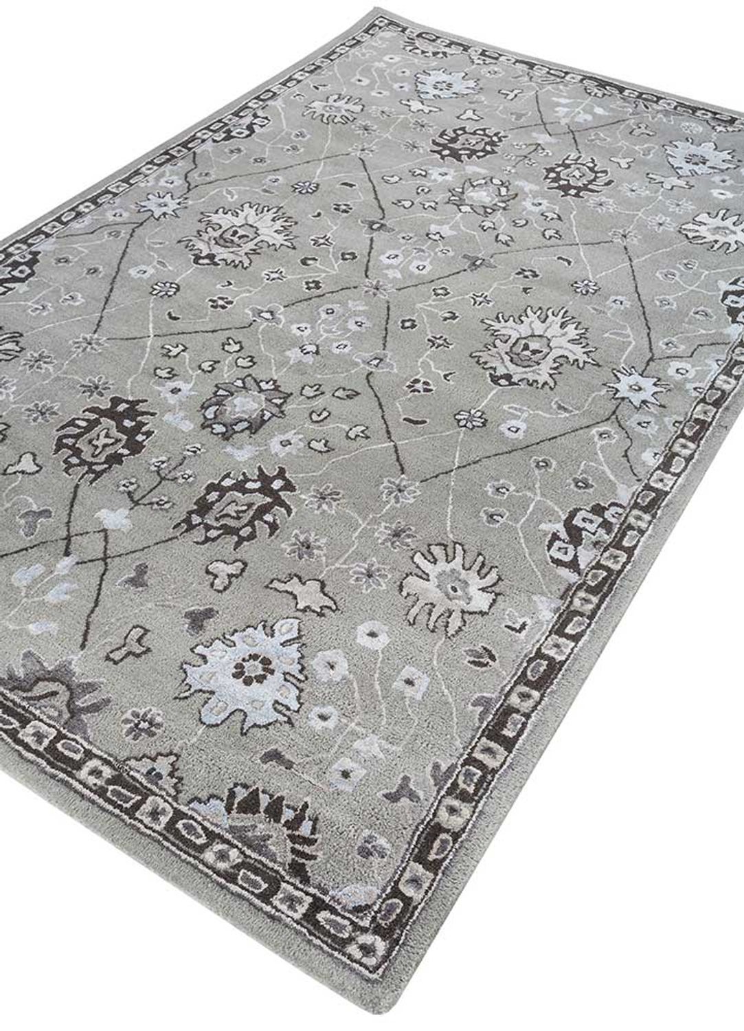 Alfombra de lana - 240 x 150 cm - gris