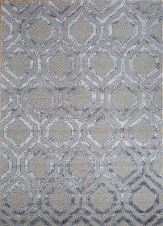 Alfombra de lana - 240 x 150 cm - gris