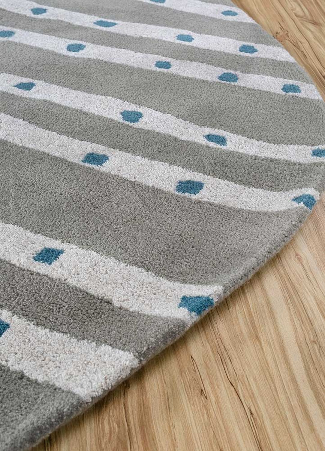 Tapis en laine originale  - 190 x 180 cm - gris