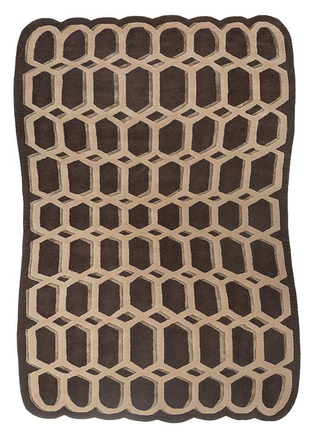 Tapis en laine originale  - 270 x 180 cm - beige