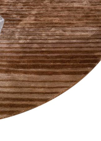 Vlněný koberec kulatý  - 240 x 240 cm - zlatá