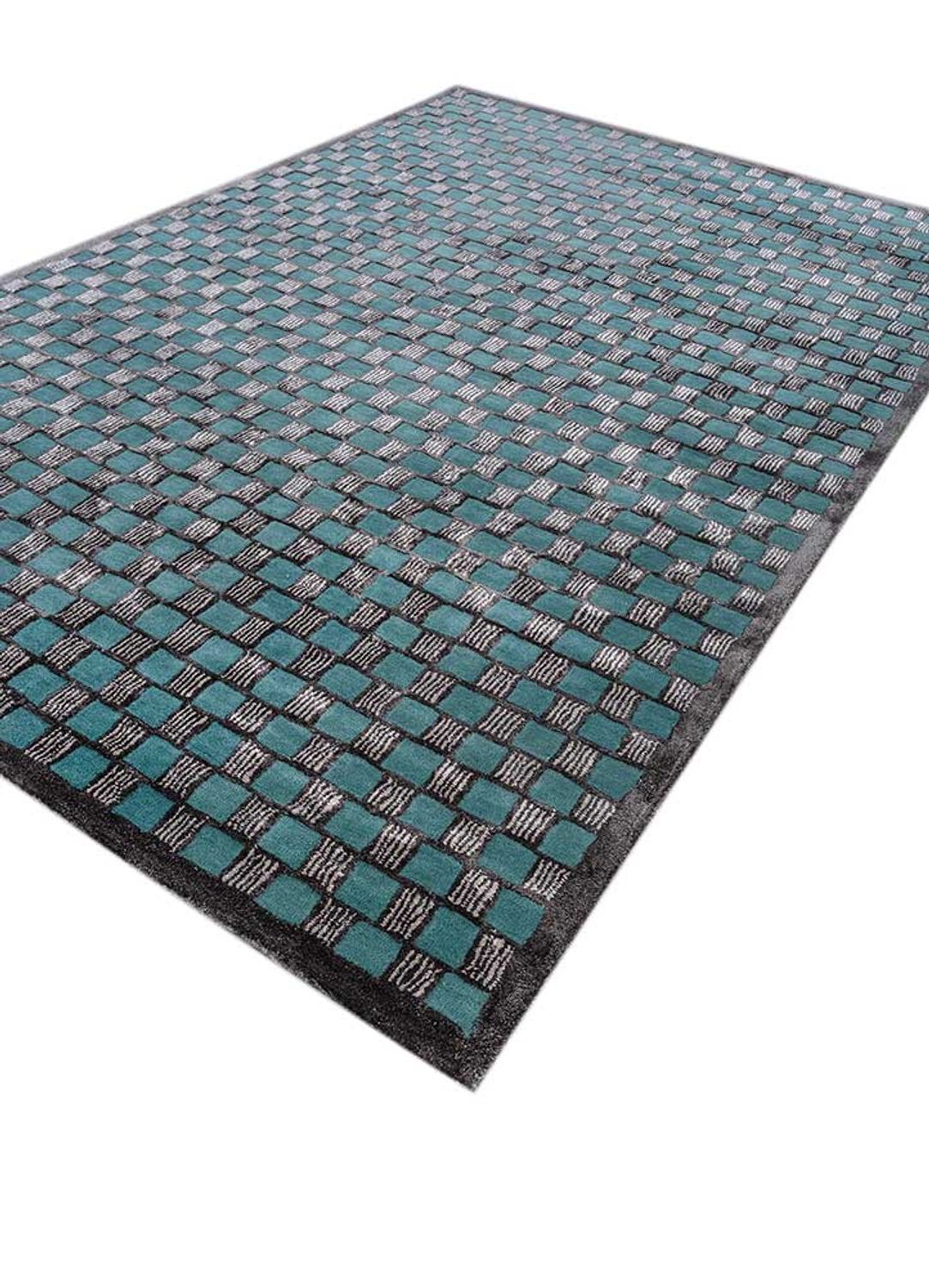 Alfombra de lana - 270 x 180 cm - azul oscuro