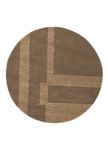 Wollteppich rund  - 120 x 120 cm - beige