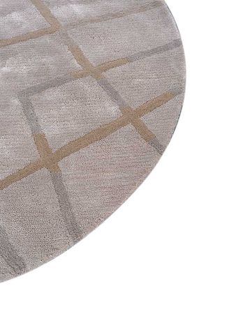 Vlněný koberec kulatý  - 120 x 120 cm - krémová