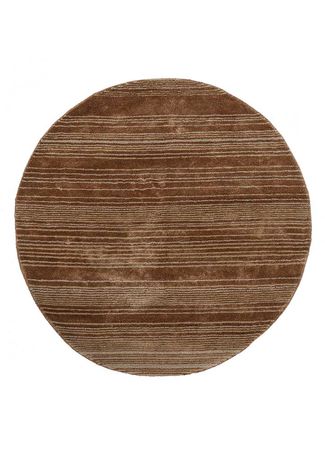 Wollen tapijt rond  - 120 x 120 cm - oranje