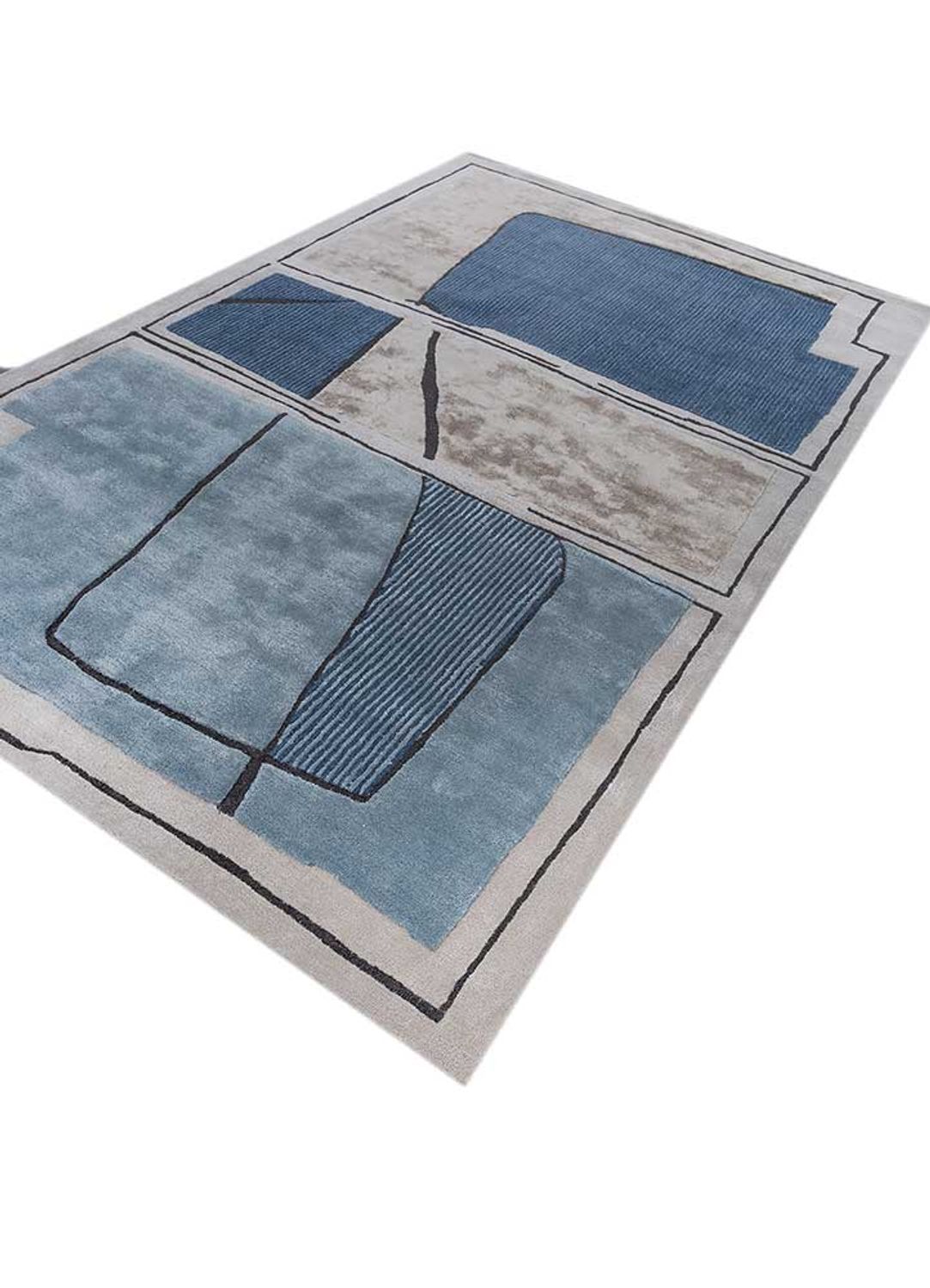 Alfombra de lana - 270 x 180 cm - azul