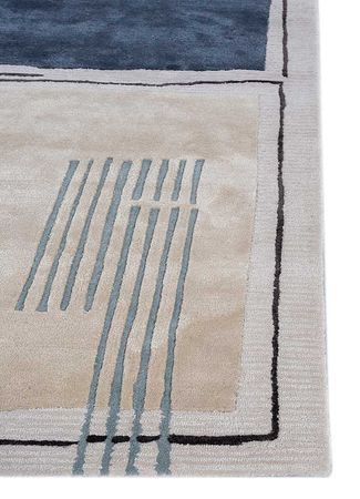 Dywan wełniany - 270 x 180 cm - niebieski