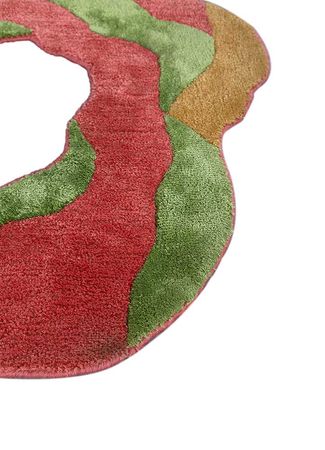 Designer tapijt speciale vorm  - 70 x 80 cm - oranje