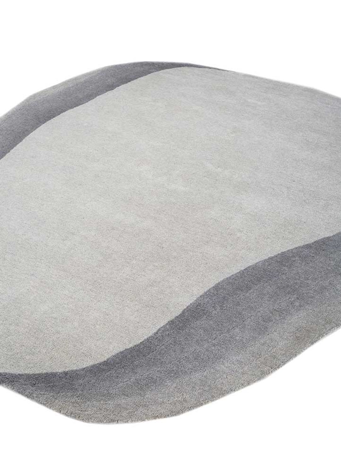 Alfombra de lana forma especial  - 190 x 180 cm - gris