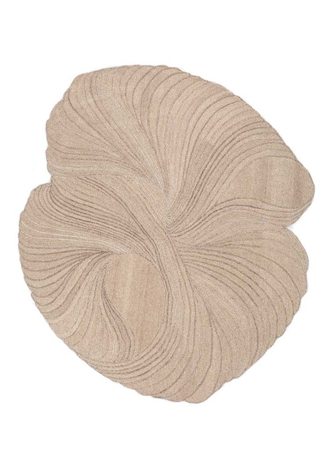 Wollen tapijt speciale vorm  - 227 x 190 cm - beige