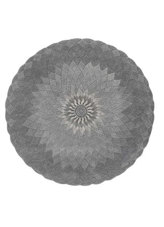 Tapis en laine originale  - 180 x 180 cm - gris