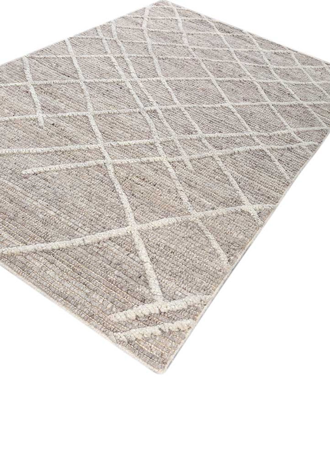 Alfombra de lana - 240 x 150 cm - gris claro