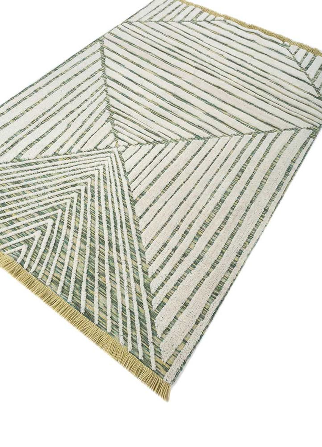 Wool Rug - 210 x 150 cm - green