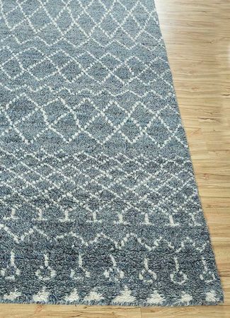 Tapete de lã - 240 x 150 cm - verde escuro