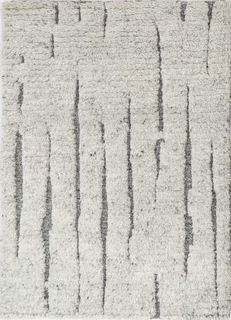 Alfombra de lana - 90 x 60 cm - gris claro