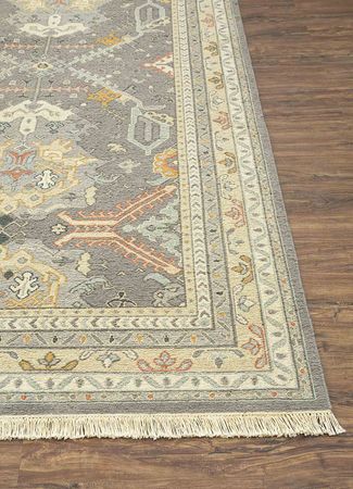 Ullteppe - 90 x 60 cm - olivengrønn